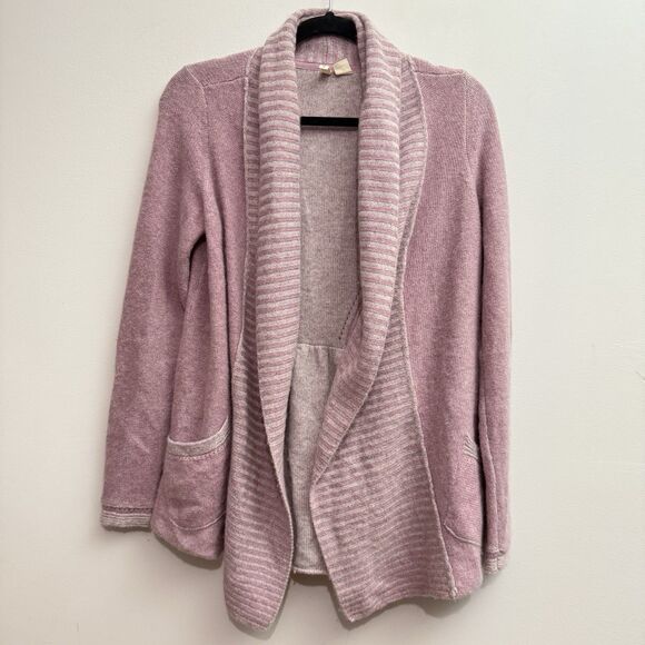Anthropologie Sweaters - Anthropologie Moth Womens Small 100% Cashmere Pink Sweater Open Cardigan